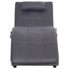 vidaXL Massage Chaiselongue mit Kissen Grau Kunstleder