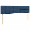 vidaXL Ottoman-Bett mit Matratzen & LEDs Blau 160x200 cm Stoff