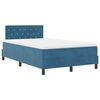 vidaXL Boxspringbett mit Matratze Dunkelblau 120 x 190 cm Samt