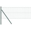 vidaXL Zaun mit Pfosten Gr&uuml;n 0,8 x 10 m Stahl