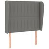 vidaXL Kopfteil mit Ohren Dunkelgrau 83x23x118/128 cm Stoff