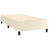 vidaXL Boxspringbett mit Matratze Creme 90x200 cm Kunstleder