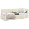 vidaXL Eckbettgestell Creme 80 x 200 cm Samt