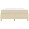 vidaXL Bettrahmen mit Matratze Creme 160 x 200 cm Stoff