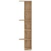 vidaXL Wand-Eckregal Artisan-Eiche 36,5x36,5x140 cm Holzwerkstoff