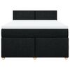 vidaXL Boxspringbett mit Matratze Schwarz 160x200 cm Stoff
