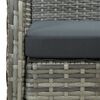 vidaXL 5-tlg. Garten-Lounge-Set mit Auflagen Poly Rattan Grau