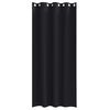 vidaXL Verdunkelungs-Vorh&auml;nge mit Ringen 2 pcs Schwarz 260 x 140 cm
