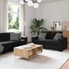 vidaXL 2-teiliges Sofa-Set mit Kissen, schwarzer Samt