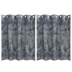 vidaXL Samtvorh&auml;nge 2 stk. Silber Grau 140 x 140 cm Samt