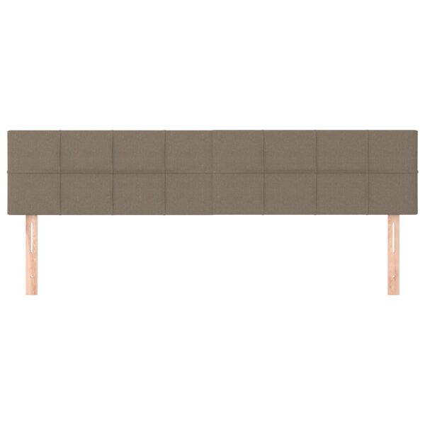 vidaXL Kopfteile 2 Stk. Taupe 100x5x78/88 cm Stoff