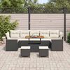 vidaXL Gartensofa-set mit Kissen 13 pcs Beige und Creme Poly-Rattan