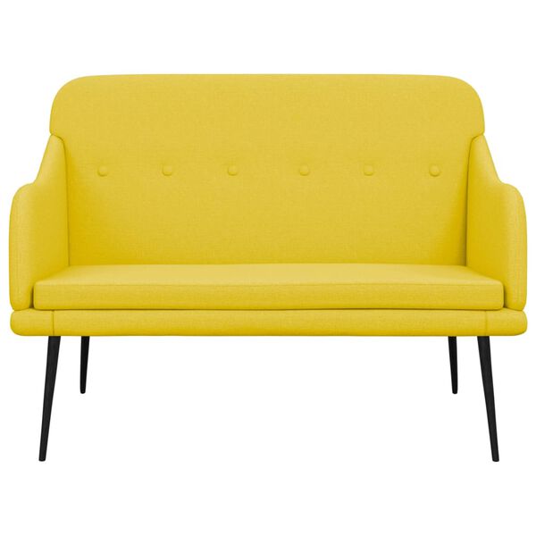 vidaXL Sitzbank Hellgelb 110x76x80 cm Stoff