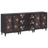 vidaXL Stauraumschr&auml;nke 3 Stk. 180 x 33 x 75 cm Massivholz Mango