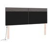 vidaXL LED Kopfteil Grau 160 cm Kunstleder