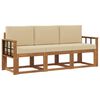 vidaXL Outdoor-Sofagarnitur 3 stk. Natur und Beige