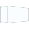 vidaXL Küchenrückwände 2 Stk. Transparent 80x50 cm Hartglas