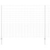 vidaXL Zaun mit Pfosten Silber 1.6 x 25 m Stahl
