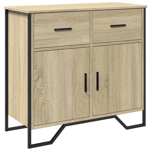 vidaXL Sideboard Sonoma-Eiche 79,5x35,5x74,5 cm Holzwerkstoff