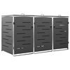 vidaXL M&uuml;lltonnenbox f&uuml;r 3 Tonnen 207x77,5x115 cm Edelstahl