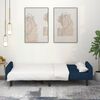 vidaXL Schlafsofa 2-Sitzer mit Hocker Blau Samt