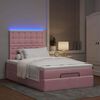 vidaXL Ottoman-Bett mit Matratzen & LEDs Rosa 120x190 cm Samt