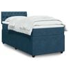 vidaXL Boxspringbett mit Matratze Blau 100x200 cm Samt