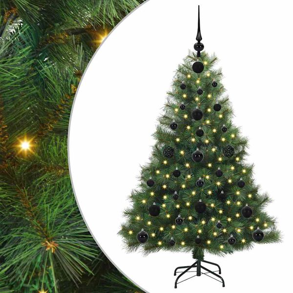 vidaXL K&uuml;nstlicher Weihnachtsbaum mit 150 LEDs Gr&uuml;n 120 cm PE und PVC