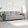 vidaXL 3-Sitzer-Sofa Hellgrau 180 cm Mikrofasergewebe