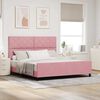 vidaXL Boxspringbett mit Kopfteil Rosa 180 x 200 cm Samt