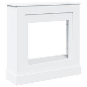 vidaXL Kaminumrandung Wei&szlig; 90x30x90 cm Holzwerkstoff