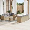 vidaXL Garten-Sofa-Set 11 pcs Beige Poly-Rattan