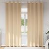 vidaXL Verdunkelungs-Vorh&auml;nge mit Ringen 2 pcs Creme 225 x 140 cm
