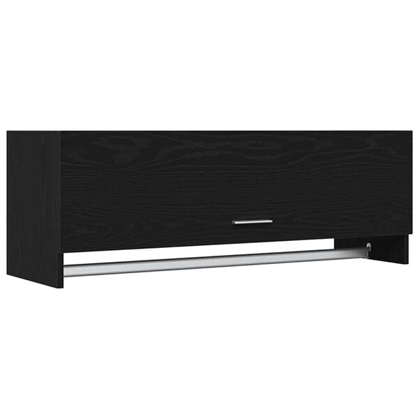 vidaXL Kleiderschrank Schwarz Eichen-Optik 100 x 32,5 x 35 cm