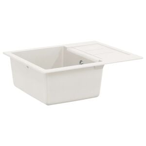 vidaXL Waschbecken Wei&szlig; 620 x 500 mm 80% Quarz und 20% Harz