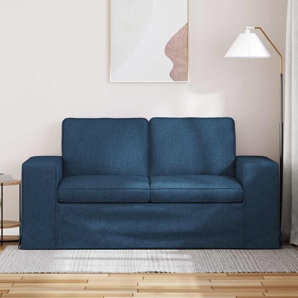 vidaXL Sofa Blau Gesamtabmessungen: 162 x 80 x 82 cm (B x T x H) Samt