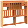 vidaXL Kopfteil mit Stauraum Wachsbraun 135 cm Massivholz Kiefer