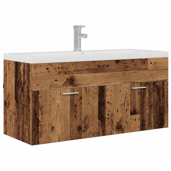 vidaXL Badezimmerschrank Altholz 100 x 38,5 x 46 cm Holzwerkstoff