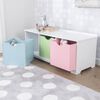 KidKraft Kinderbank mit Stauraum Nantucket Pastellfarben