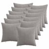 vidaXL Kissenbezug 12 pcs HEERLEN Hellgrau 45 x 45 cm Cord