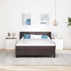 vidaXL Boxspringbett mit Matratze Dunkelbraun 160 x 200 cm Stoff
