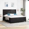 vidaXL Boxspringbett mit Matratze Schwarz 180 x 200 cm Stoff