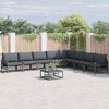 vidaXL Garten-Sofa-Set mit Kissen 9 pcs Anthrazit Stahl