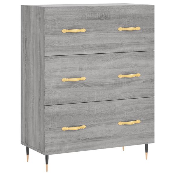 vidaXL Sideboard Grau Sonoma 69,5x34x90 cm Holzwerkstoff