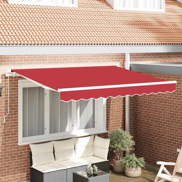 vidaXL Einziehbare Markise Rot 350 x 200 cm Stoff