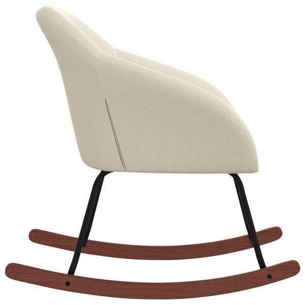 vidaXL Schaukelstuhl Creme Stoff
