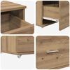 vidaXL Schubladenschrank mit Rad Braun 55 x 45 x 33,5 cm Holzwerkstoff