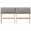 vidaXL Gepolstertes Kopfteil Taupe 140 cm Massives Kiefernholz