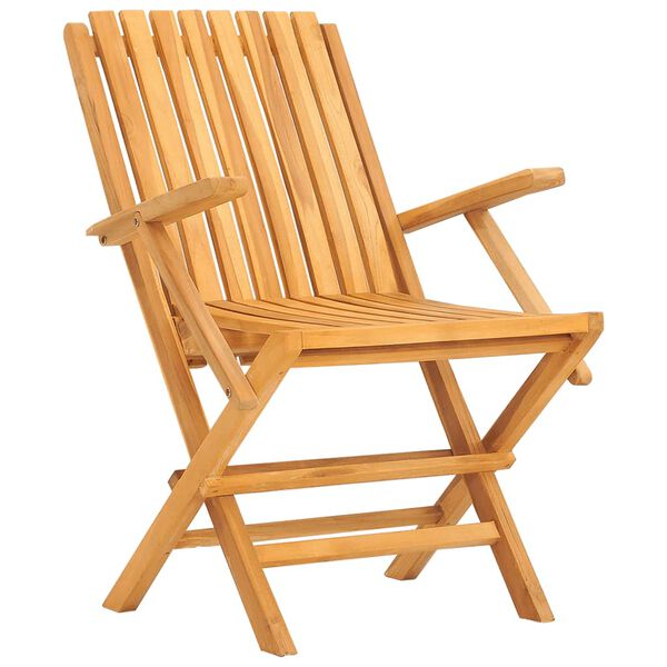 vidaXL Gartenstühle 2 Stk. Klappbar 61x67x90 cm Massivholz Teak