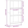 vidaXL Bücherregal Schwarz 60x24x109 cm Holzwerkstoff
